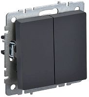 Переключатель без рамки IEK Brite ВС10-2-6-БрГ 2-кл. проходной графит картинка